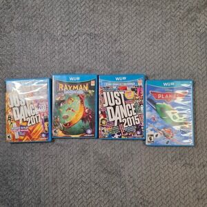 Nintendo Wii U Game Lot Rayman Legends Just Dance 2015 Disney Planes + Case